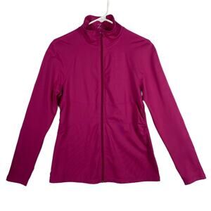 Z by Zella Pink Full Zip Long Sleeves Lightweight Jacket Activewear Size Medium